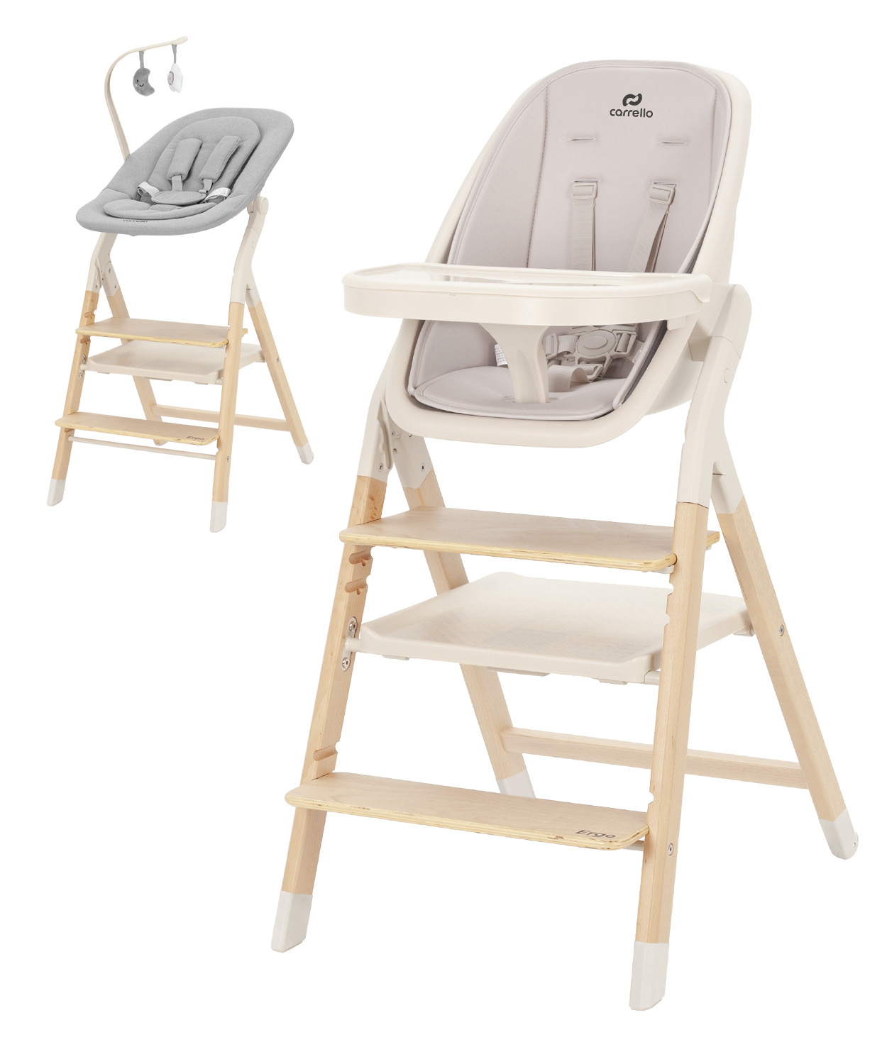 Chaise longue, seggiolone, sedia a sdraio e Torre didattica Ergo